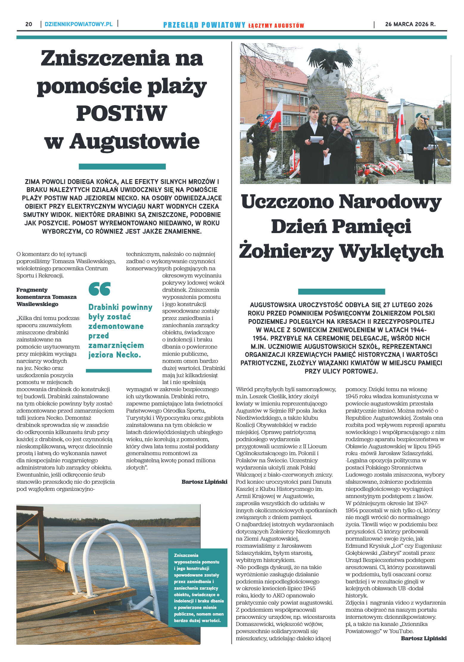 Miesięcznik Przegląd Powiatowy nr 3 z dnia 26 marc - strona 20