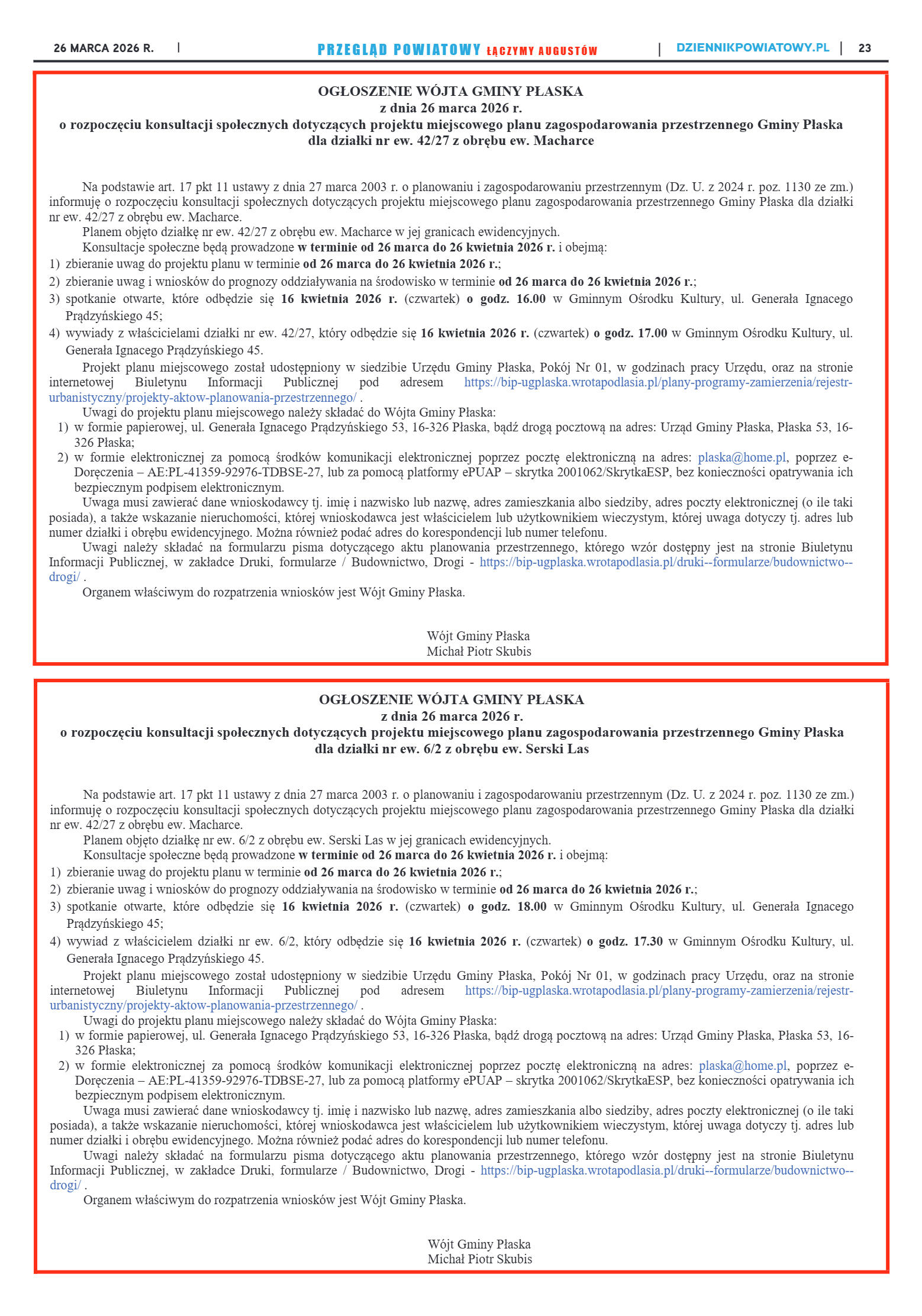 Miesięcznik Przegląd Powiatowy nr 3 z dnia 26 marc - strona 23