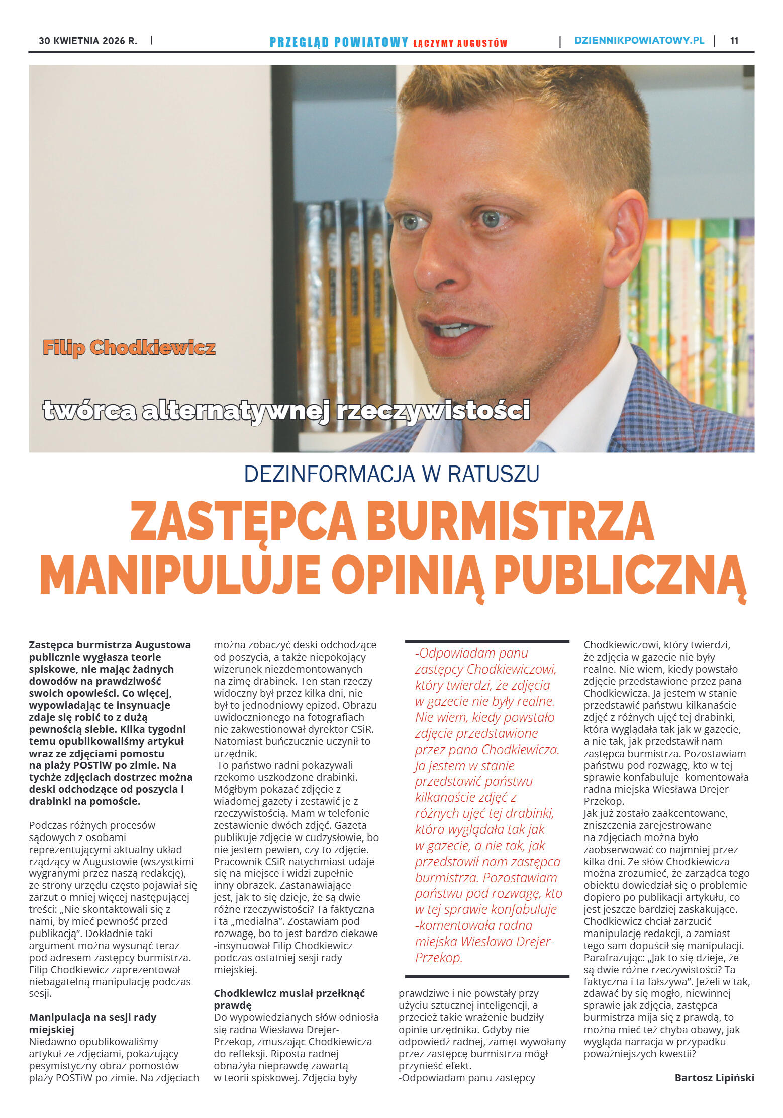 Miesięcznik Przegląd Powiatowy nr 4 z dnia 30 kwie - strona 11