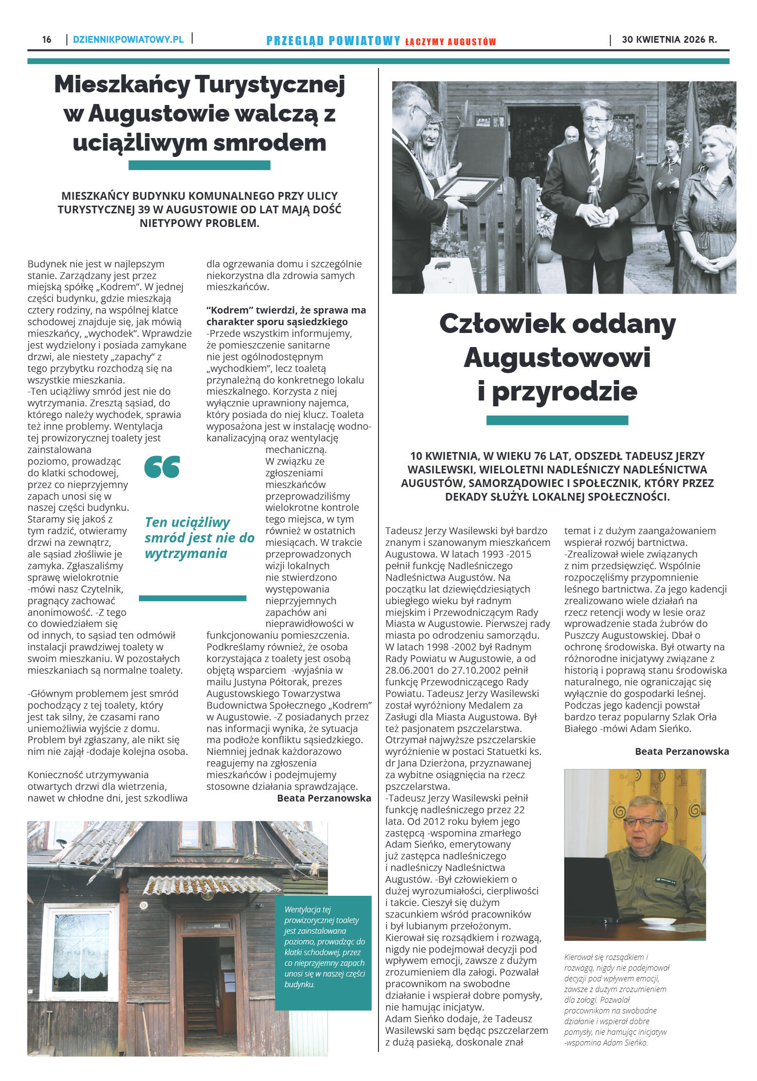 Miesięcznik Przegląd Powiatowy nr 4 z dnia 30 kwie - strona 16