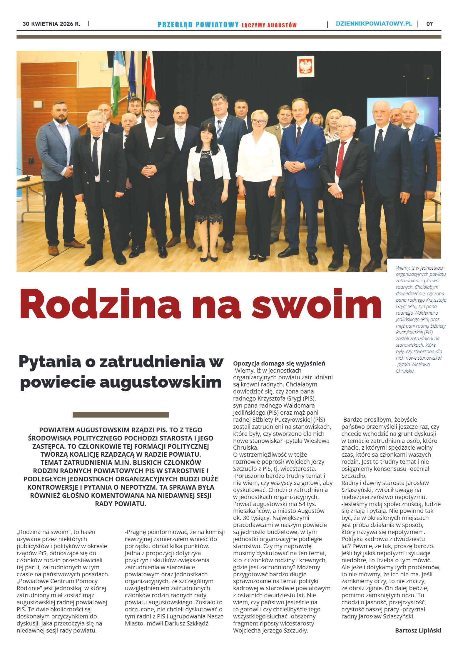 Miesięcznik Przegląd Powiatowy nr 4 z dnia 30 kwie - strona 7