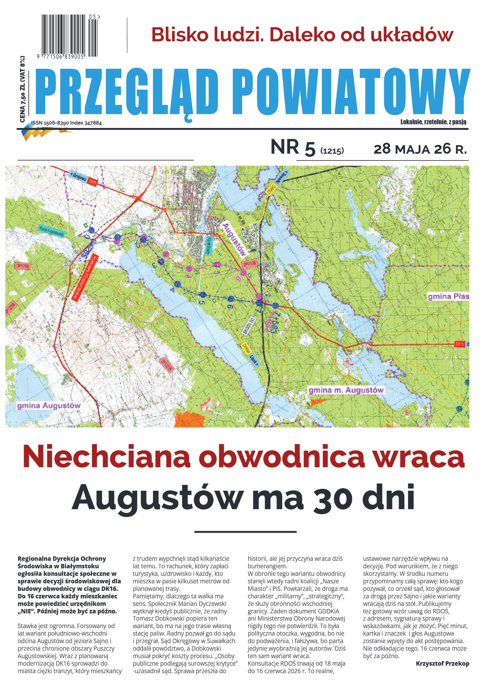Miesięcznik Przegląd Powiatowy nr 5 z dnia 28 maja - strona 1