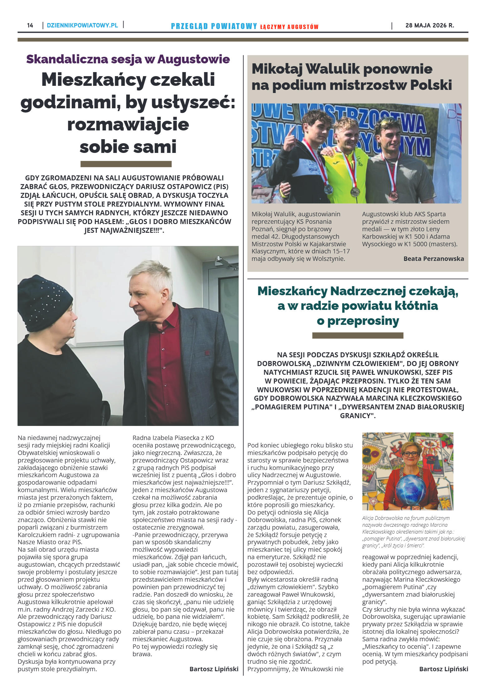 Miesięcznik Przegląd Powiatowy nr 5 z dnia 28 maja - strona 14