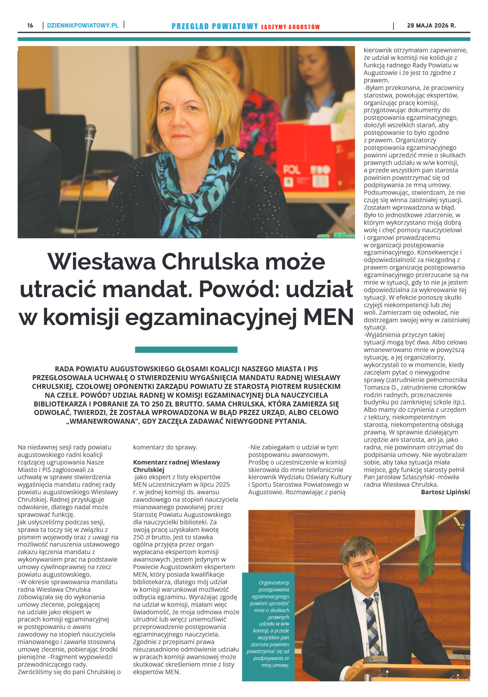 Miesięcznik Przegląd Powiatowy nr 5 z dnia 28 maja - strona 16