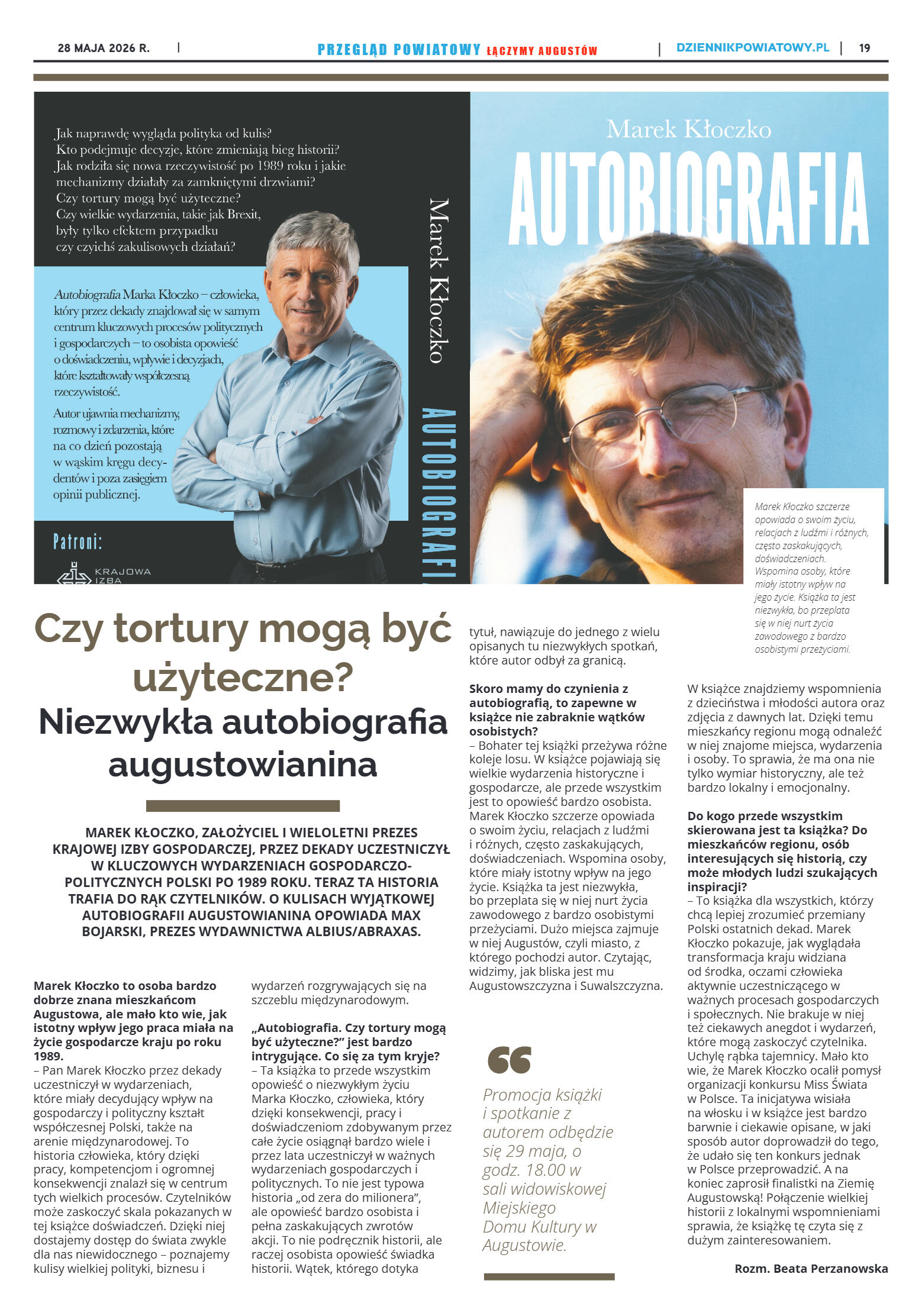 Miesięcznik Przegląd Powiatowy nr 5 z dnia 28 maja - strona 19