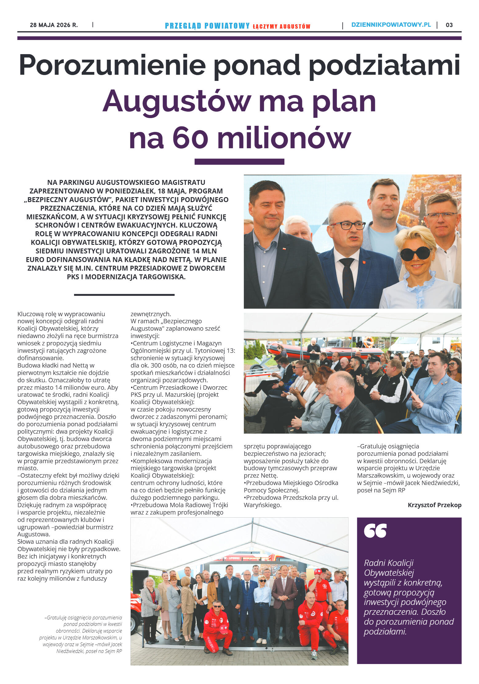 Miesięcznik Przegląd Powiatowy nr 5 z dnia 28 maja - strona 3