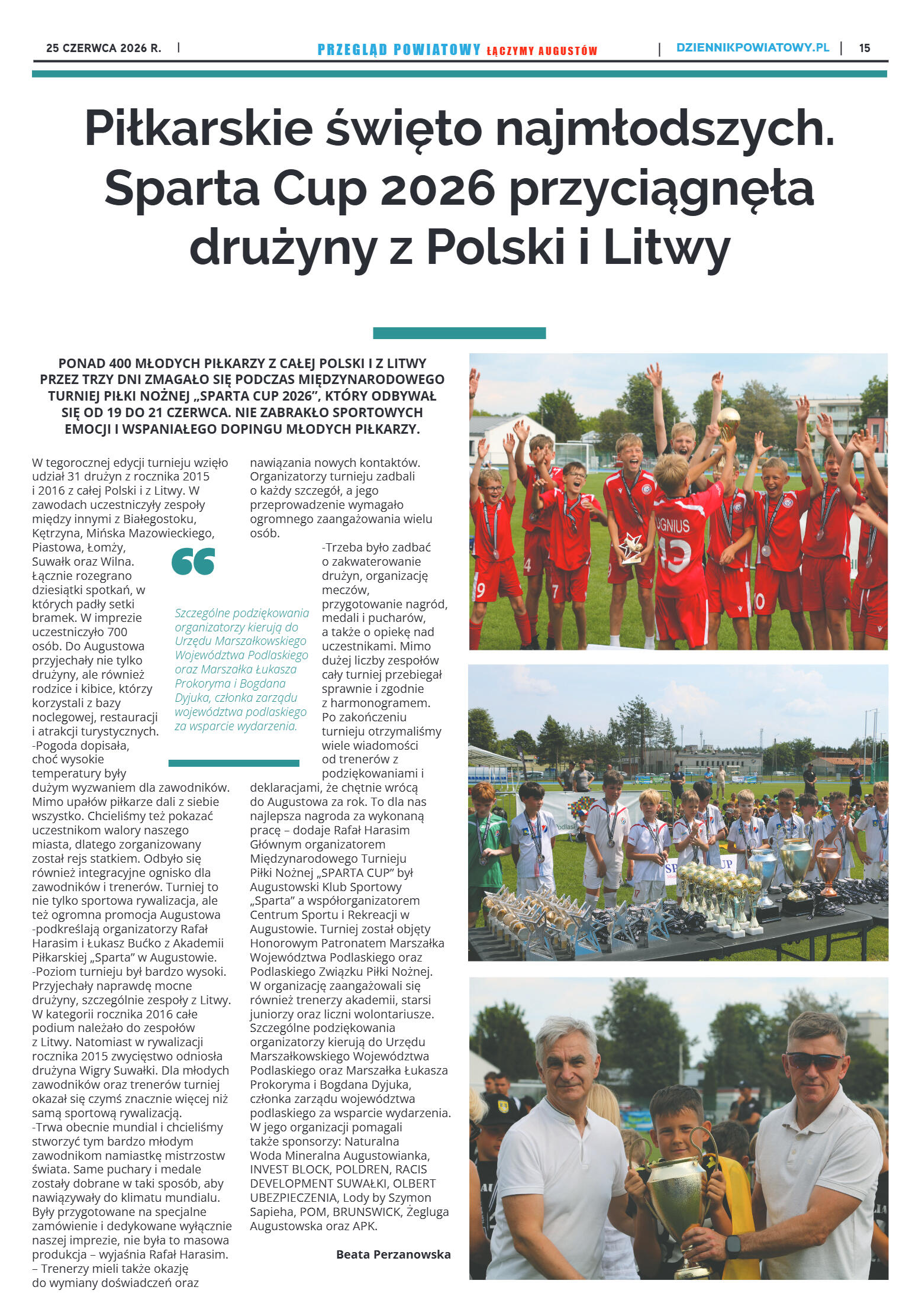 Miesięcznik Przegląd Powiatowy nr 6 z dnia 25 czer - strona 15