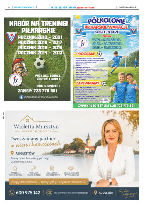 Miesięcznik Przegląd Powiatowy nr 6 z dnia 25 czer - strona 16