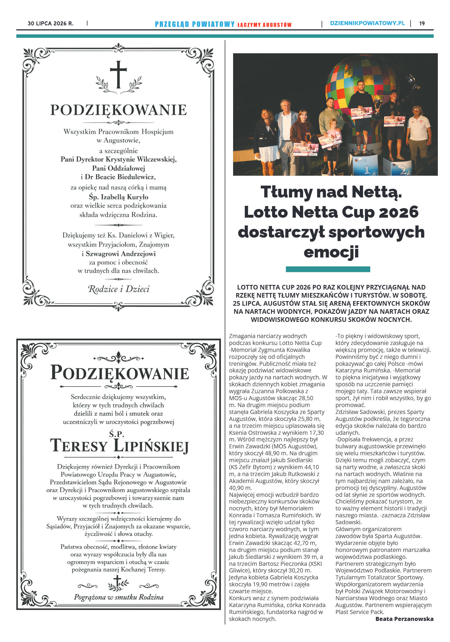 Miesięcznik Przegląd Powiatowy nr 7 z dnia 30 czer - strona 19