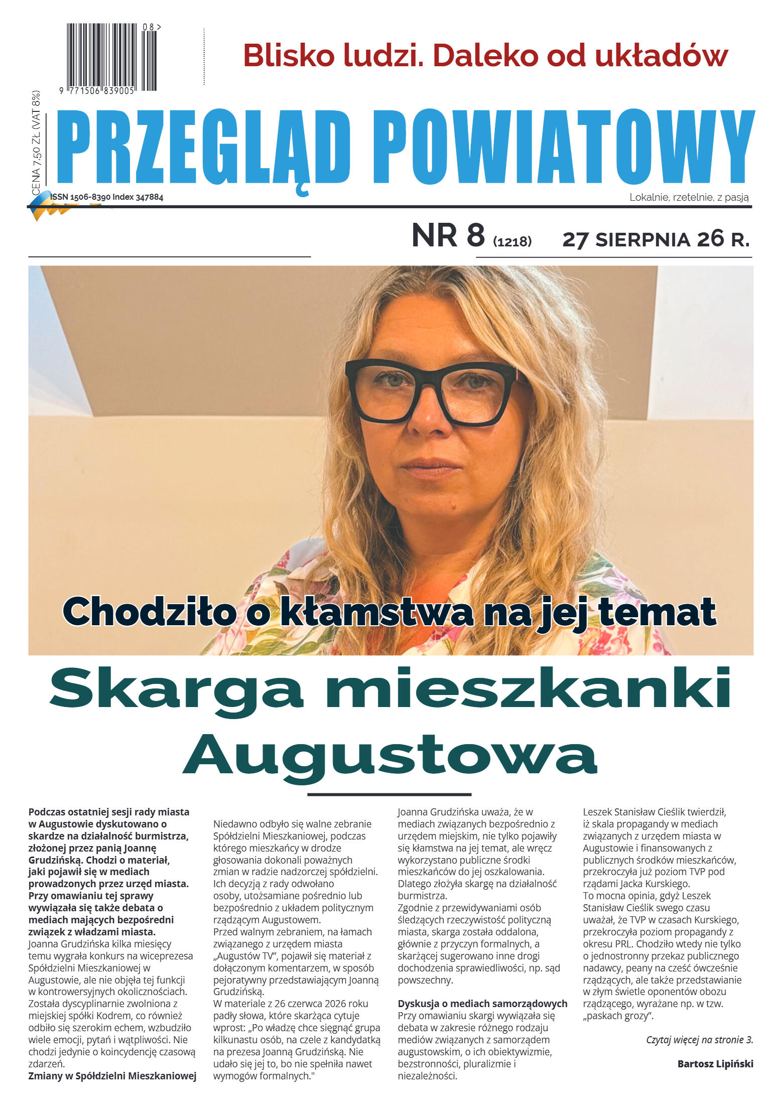 Miesięcznik Przegląd Powiatowy nr 8 z dnia 27 sier - strona 1