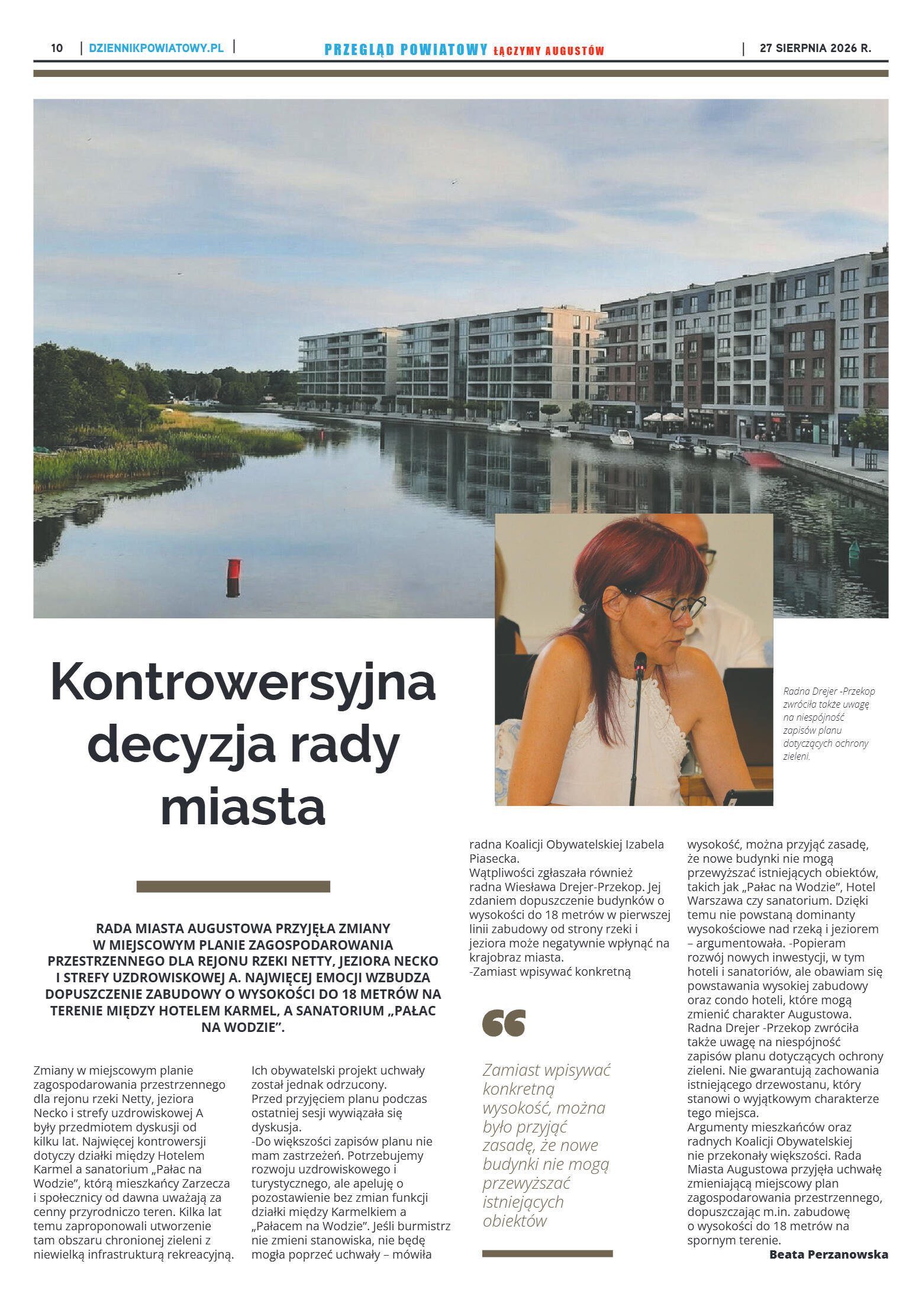 Miesięcznik Przegląd Powiatowy nr 8 z dnia 27 sier - strona 10