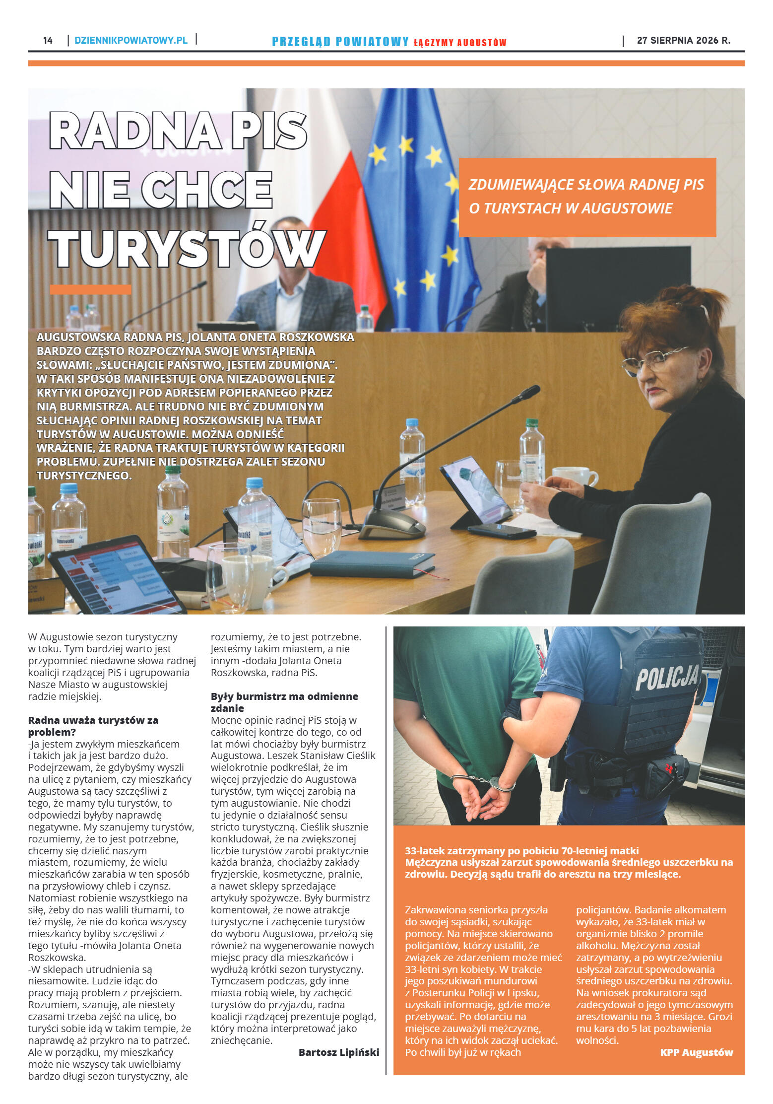 Miesięcznik Przegląd Powiatowy nr 8 z dnia 27 sier - strona 14
