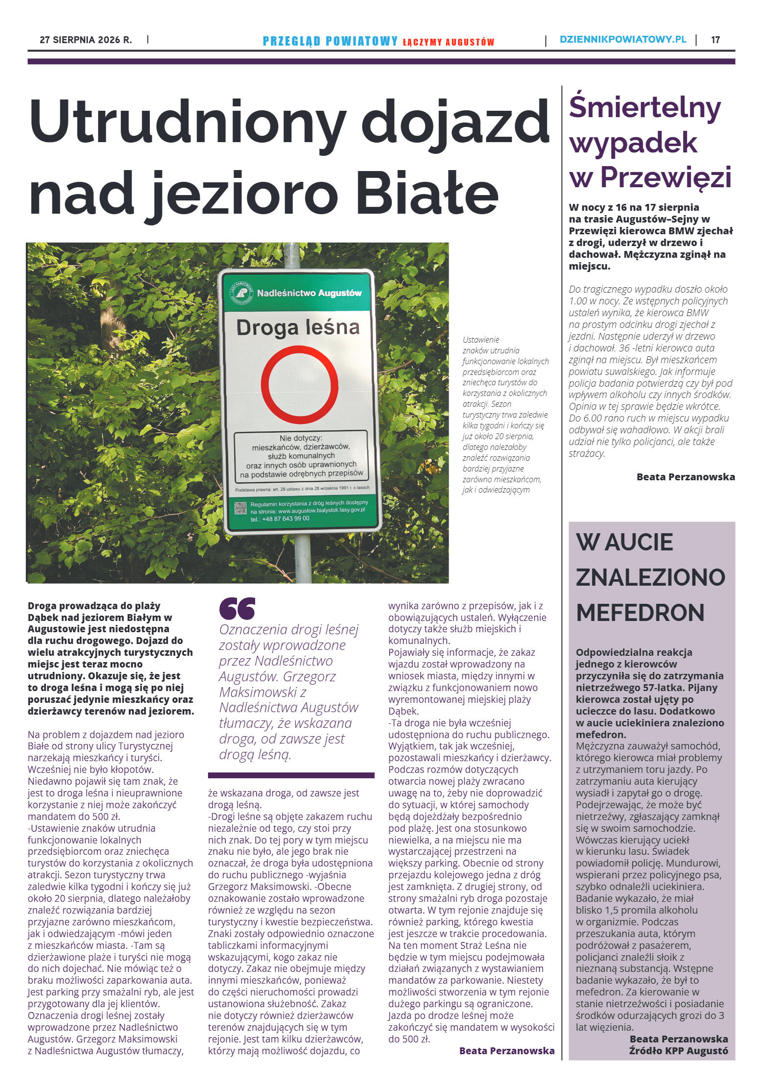 Miesięcznik Przegląd Powiatowy nr 8 z dnia 27 sier - strona 17