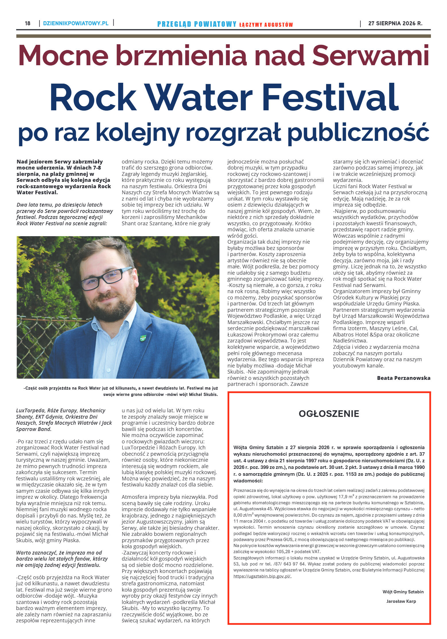 Miesięcznik Przegląd Powiatowy nr 8 z dnia 27 sier - strona 18