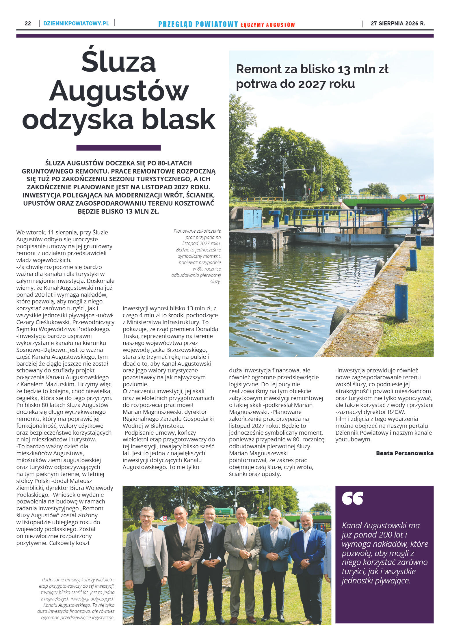 Miesięcznik Przegląd Powiatowy nr 8 z dnia 27 sier - strona 22
