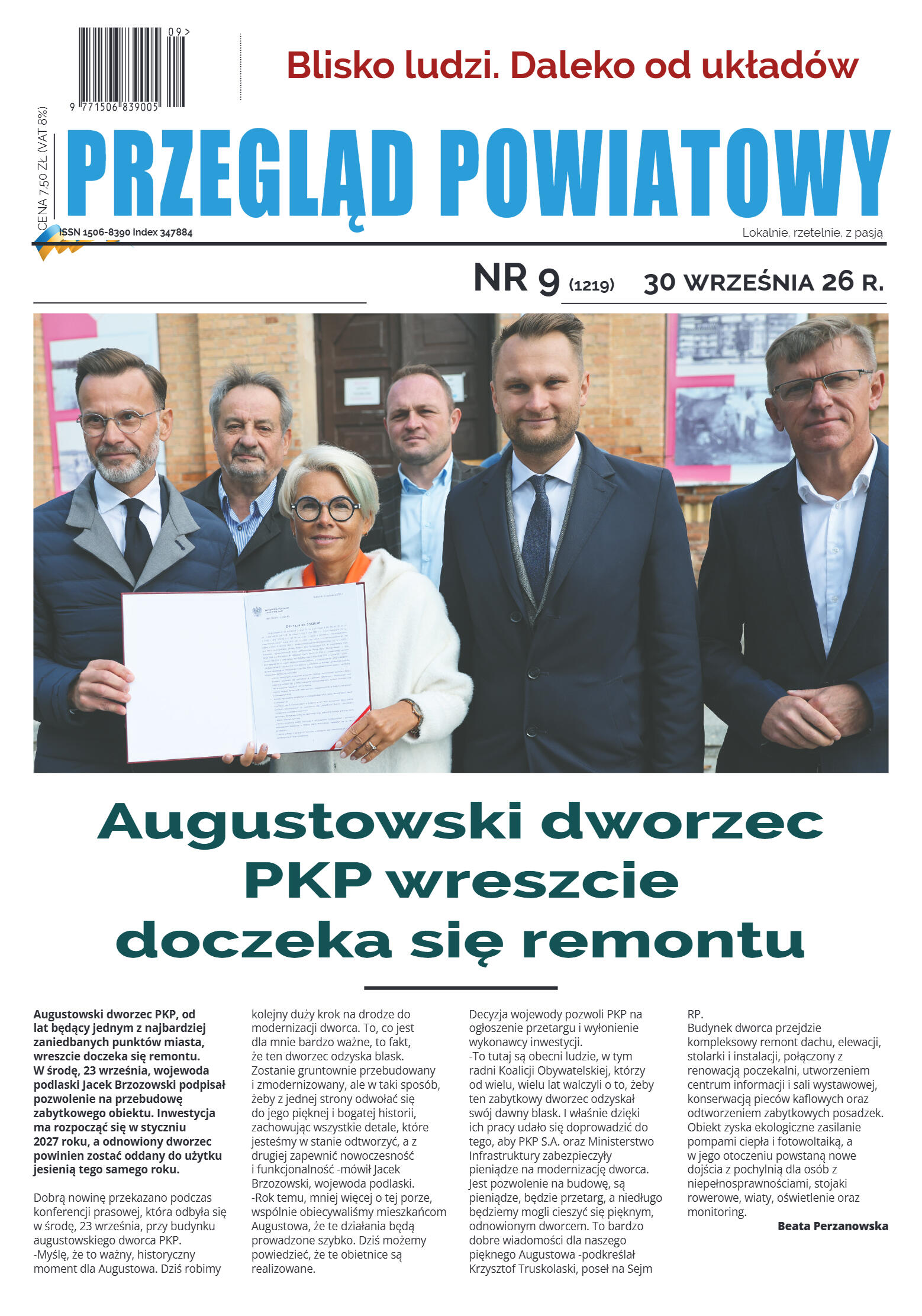 Miesięcznik Przegląd Powiatowy nr 9 z dnia 30 wrze - strona 1