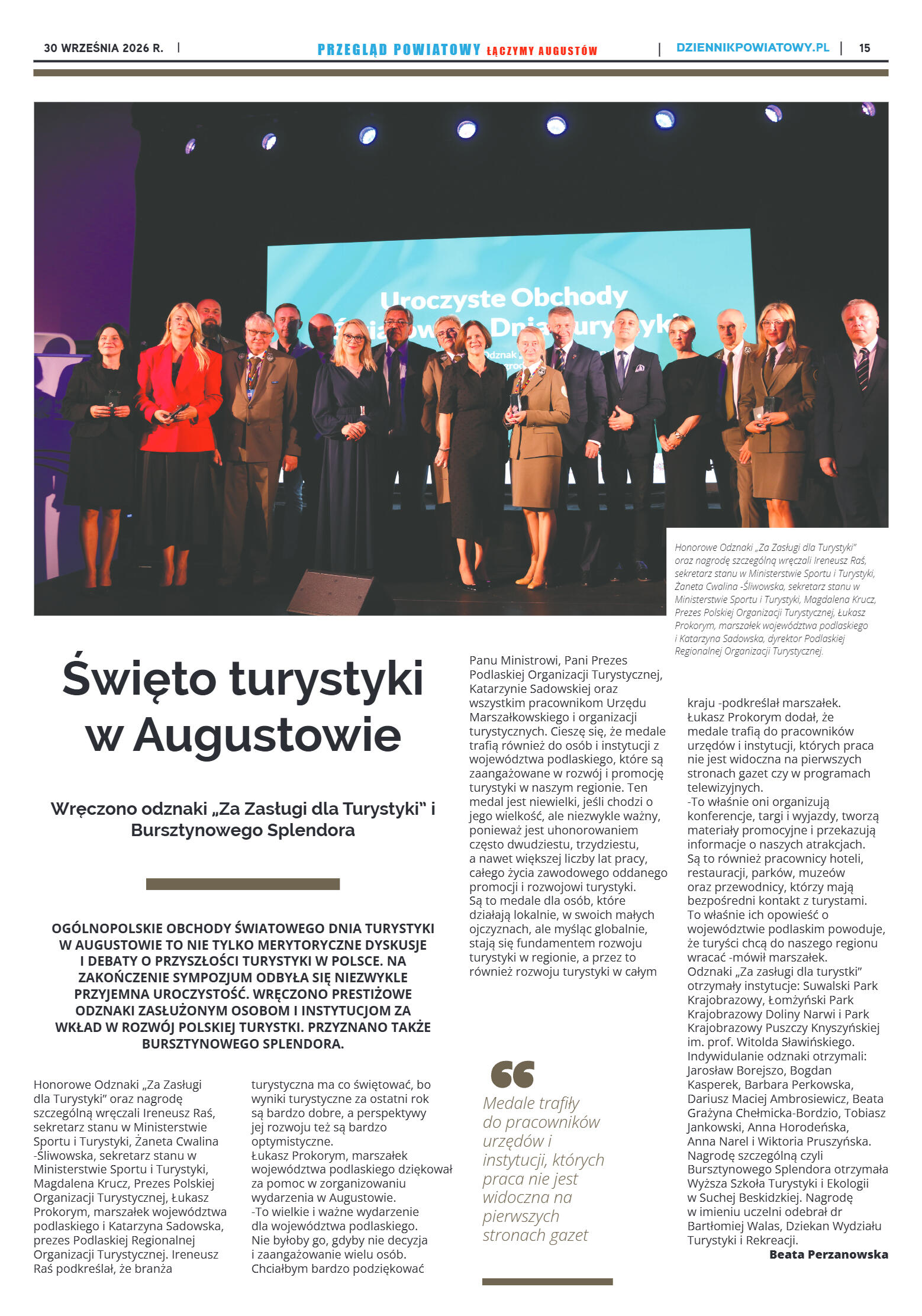 Miesięcznik Przegląd Powiatowy nr 9 z dnia 30 wrze - strona 15