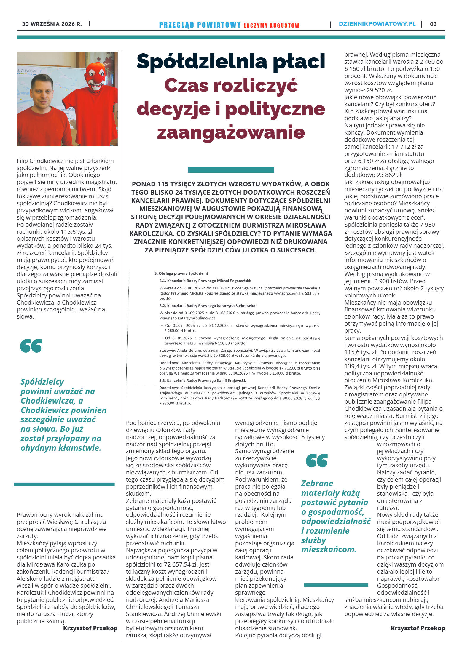 Miesięcznik Przegląd Powiatowy nr 9 z dnia 30 wrze - strona 3