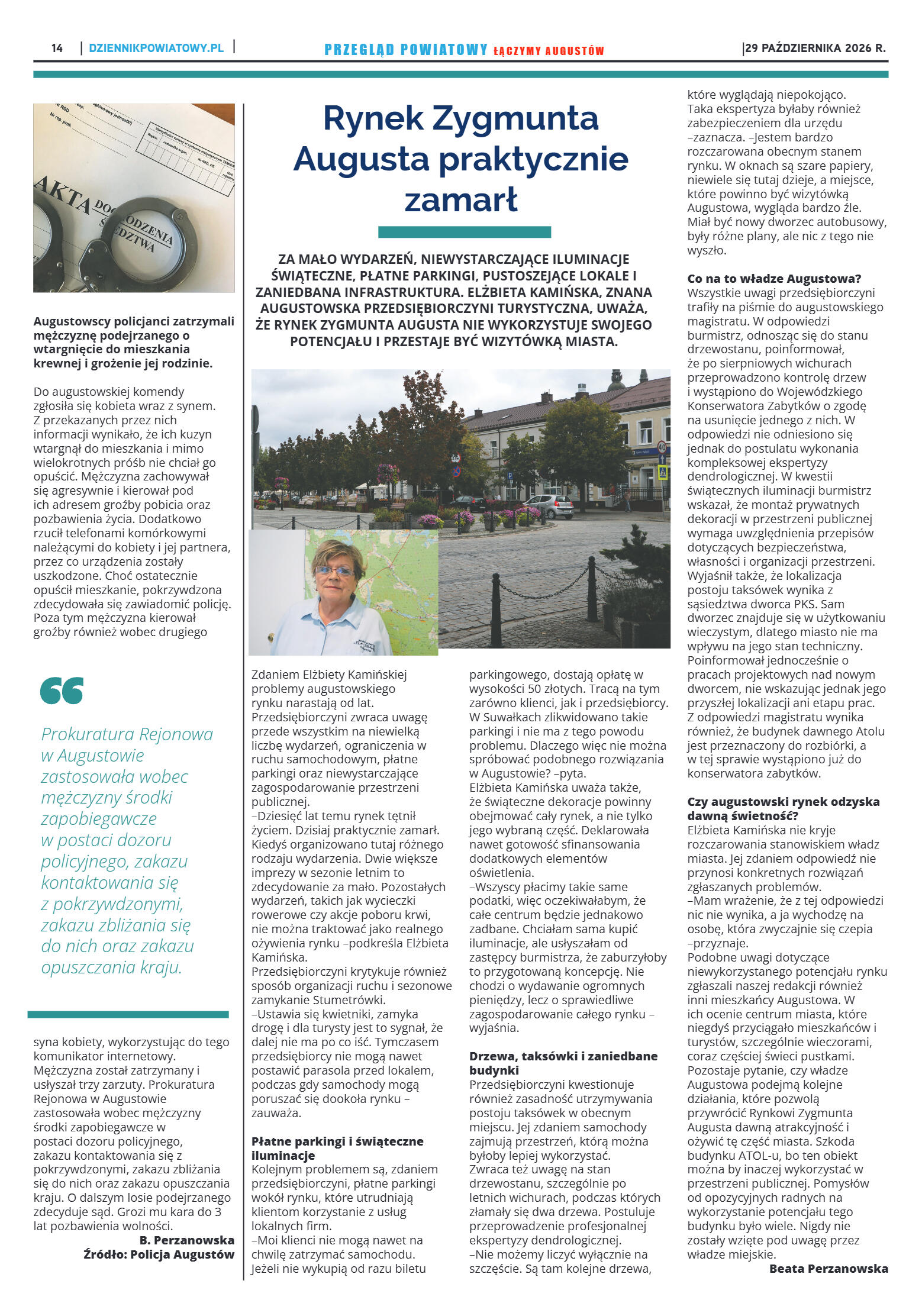 Miesięcznik Przegląd Powiatowy nr 10 z dnia 29 paź - strona 14
