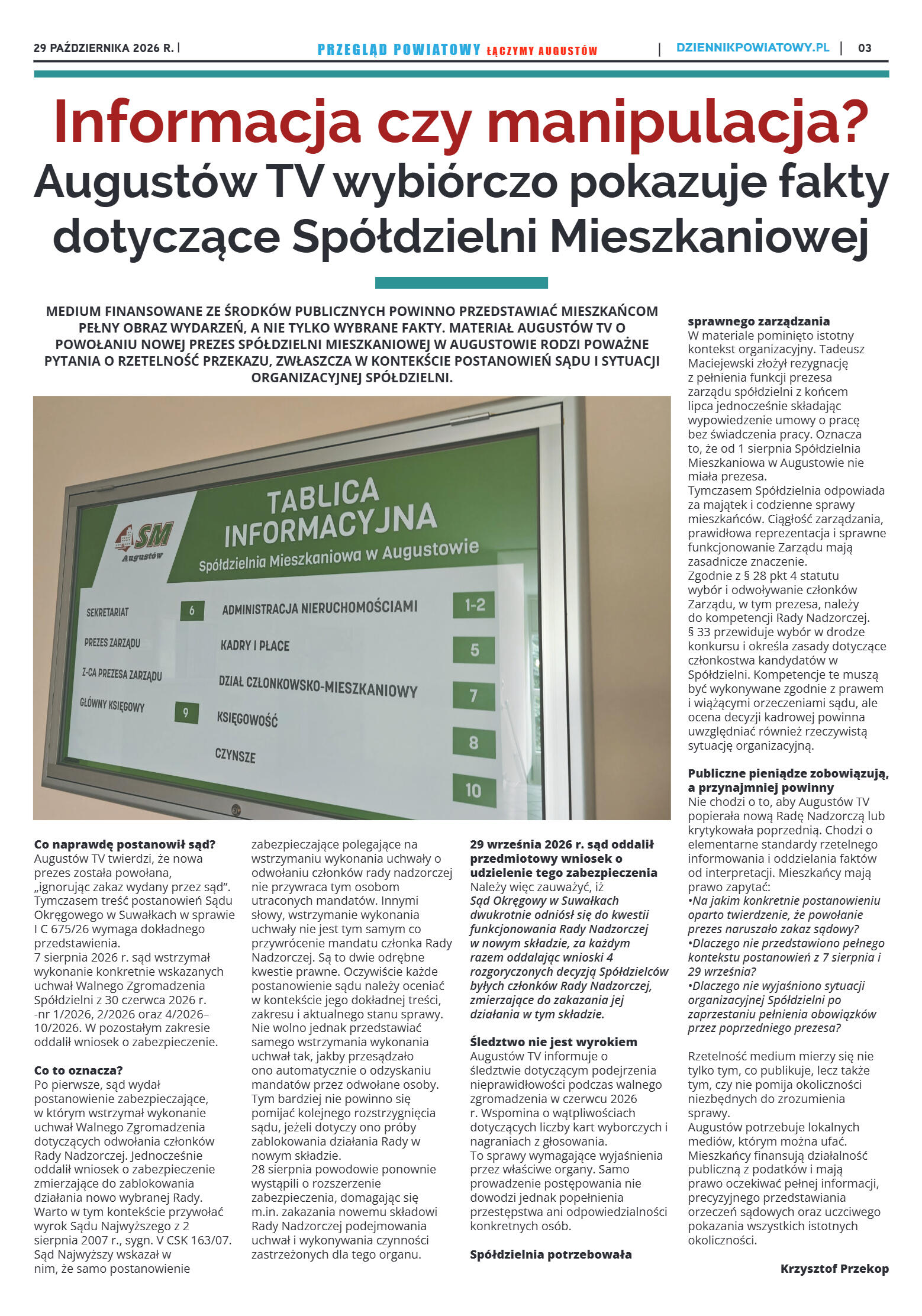 Miesięcznik Przegląd Powiatowy nr 10 z dnia 29 paź - strona 3