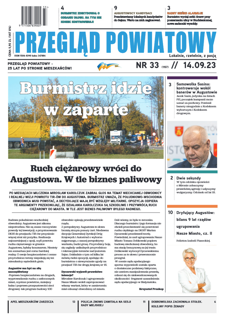 Wydanie Przeglądu Powiatowego nr 33/1157 z 14-09-2 - strona 1