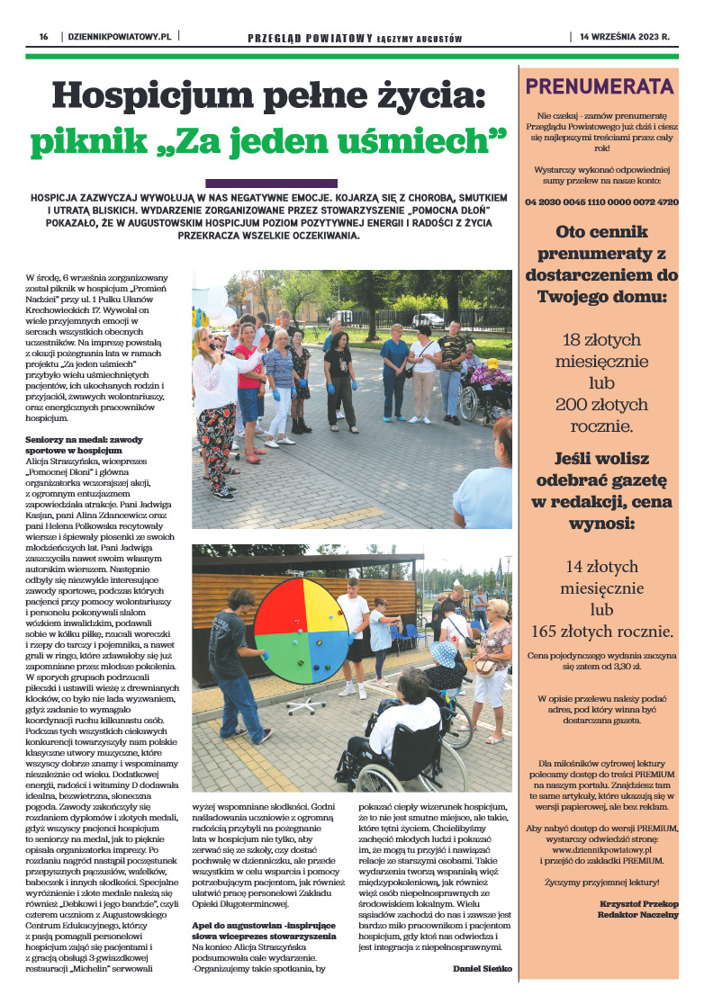 Wydanie Przeglądu Powiatowego nr 33/1157 z 14-09-2 - strona 16